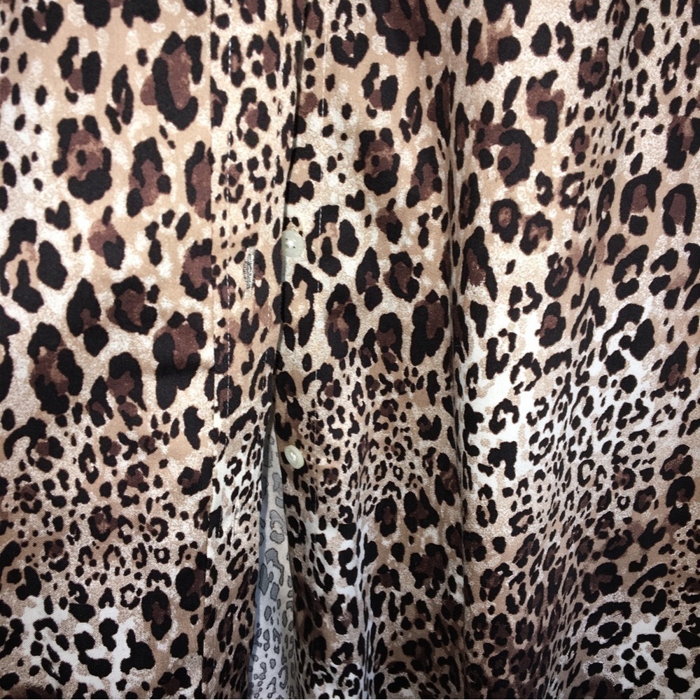 Chaps Leopard Button Down - Picture 3 of 5